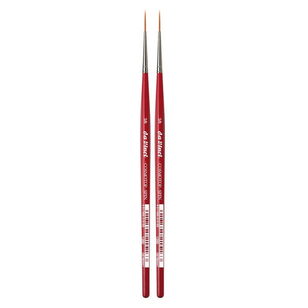 Da Vinci COSMOTOP-SPIN Rigger Brush, Synthetic, Acrylic & Watercolor, Pointed Liner Series 5880, Size -3, 2PK VA-1280_-3 - main