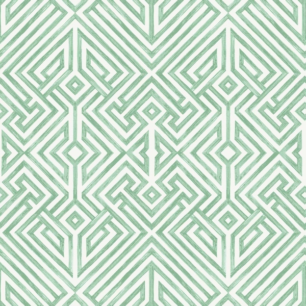 A-Street Prints Lyon Green Geometric Key Wallpaper 4120-26850 - main