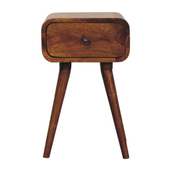 Homeroots 19" Brown Solid Wood Square One Drawer Nightstand 651573 - main
