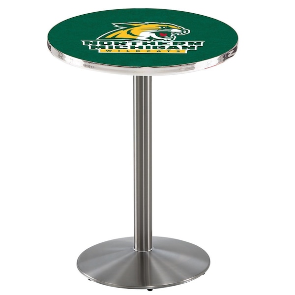 Holland Bar Stool Co 42" Stainless Steel Northern Michigan Pub Table, 36" dia. Top L214S4236NorMic - main
