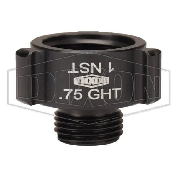 Dixon Style N37 Rocker Lug Hydrant Adapter, FNST NH x Male Garden Hose Thread, Aluminum, Hardcoat Anodiz N37-10F07G - main