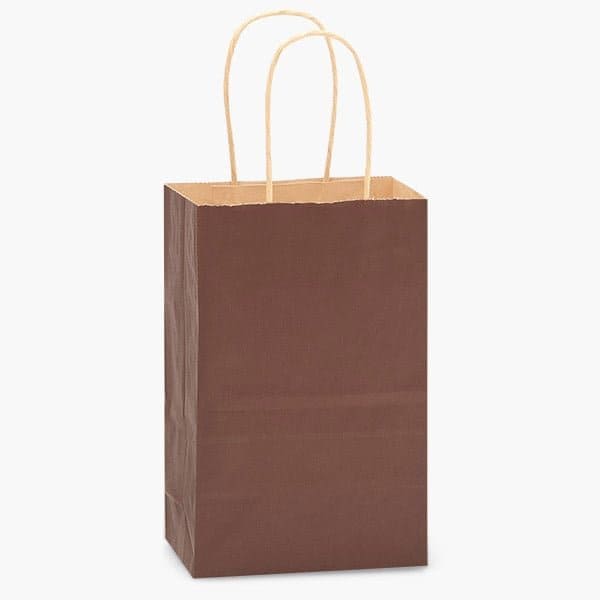 Nashville Wraps Chocolate Brown Recycled Kraft Bag, Rose 5.5x3.25x8.375", 100PK HRTCH - main