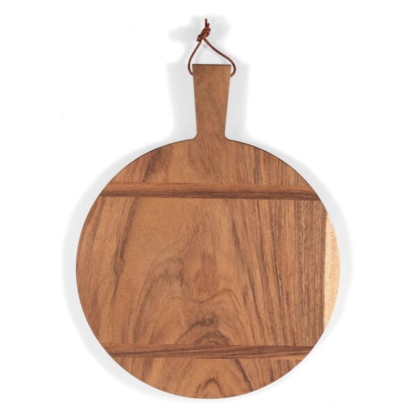 Picnic Time Family Of Brands Madera Round Charcuterie Board - 22.5 x 18, Caribbean Walnut 653-22-505-000-0 - main