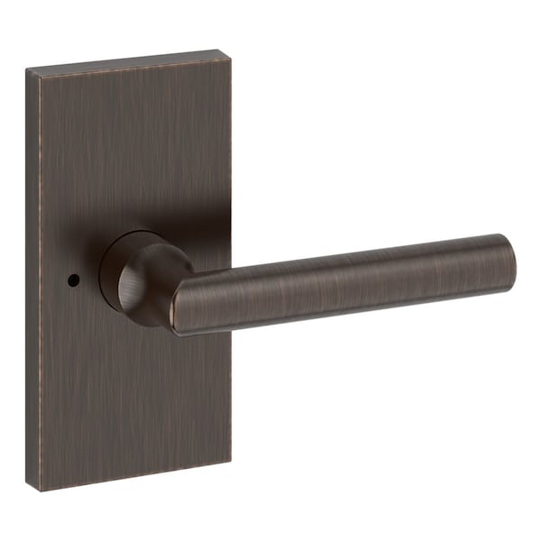 Baldwin Privacy Tube Lever and Contemporary 5in Rose with 6AL Latch and Dual Strike Venetian Bronze Finish PVTUBCFR112 - main