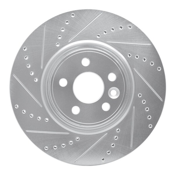 Dynamic Friction Co DFC Brake Rotor - Drilled and Slotted - Silver 631-27036L - main
