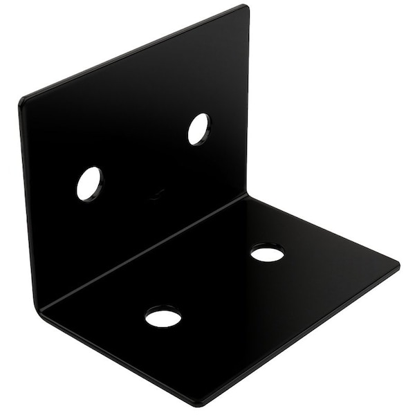 National Hardware Indio 1218BC Series 90 deg Heavy Angle, 5 in W, 334 in D, 312 in H, Steel, Black N800-202 - main
