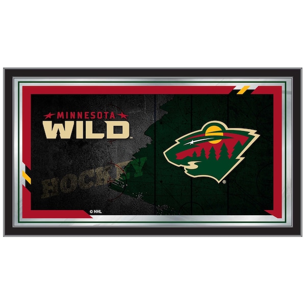Holland Bar Stool Co Minnesota Wild 15" x 26" Hockey Collector Mirror by Holland Bar Stool Company MColMinWld - main