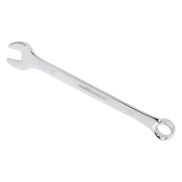 Multicomp Pro Combination Wrench, 12mm AF, Chrome Vanadium, 6.3in. L MP-CW12MM - main