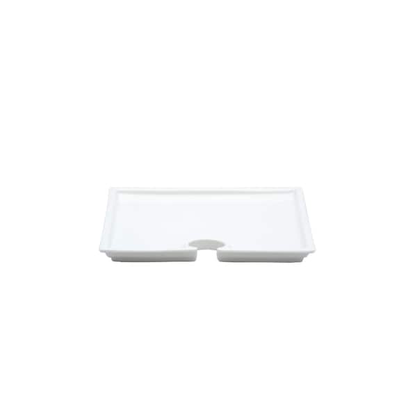 Homeroots Set of Six+ White Square Porcelain China Serving Tray 483514 - main