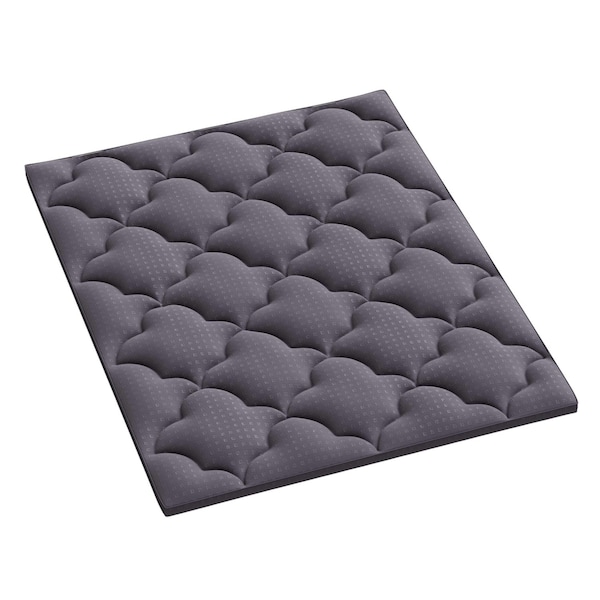 Homeroots 2in Dark Gray Cotton Extra Long Twin Mattress Topper 711935 - main