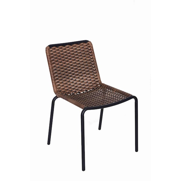 Bfm Seating Captiva Stacking Sidechair - Sahara Brown/Black Frame PH402CBR-BL - main