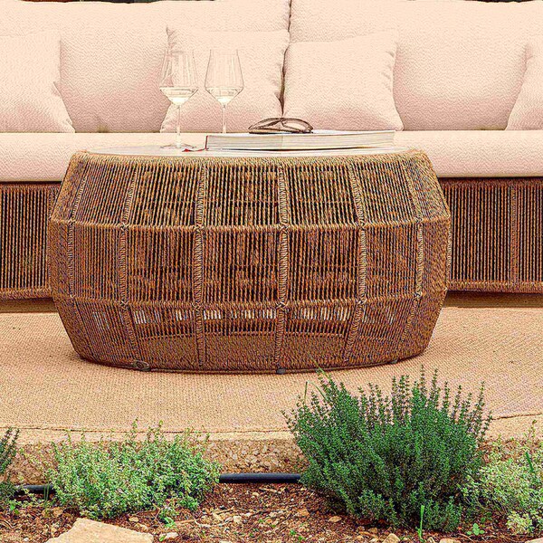 Skyline Design Calixto Coffee Table with Glass 24214-NTH-GL - main