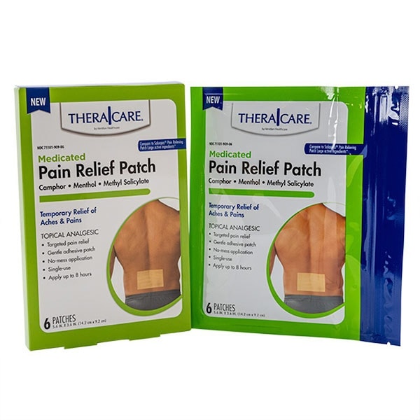 Veridian Healthcare Pain Relief Patch, Menthol/Camphor/Salicylate, 6PK 84571701077 - main