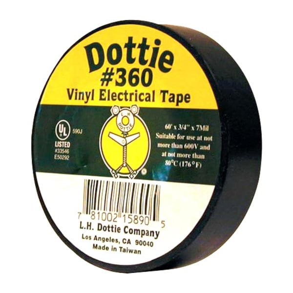 L H Dottie VINYL ELECTRICAL TAPE - BLACK 360 - main