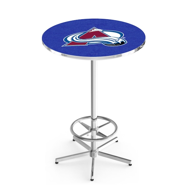 Holland Bar Stool Co 42" Chrome Colorado Avalanche Pub Table, 36" dia. Top L216C4236ColAva - main