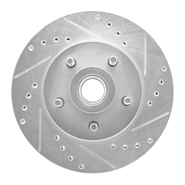 Dynamic Friction Co DFC Brake Rotor - Drilled and Slotted - Silver 631-56008R - main