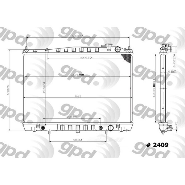 Global Parts Distributors Radiator 2409C - main