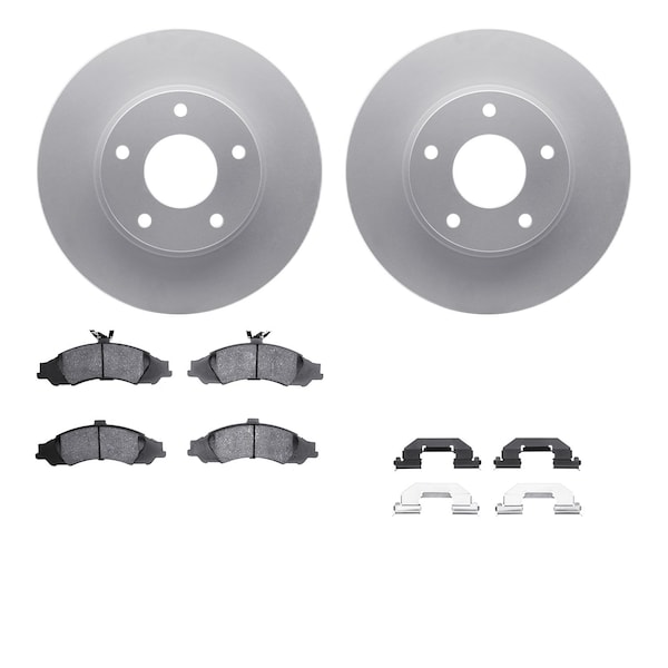 Dynamic Friction Co DFC GEOSPEC Coated Rotors with 5000 Brake Pads - Ceramic and Hardware 4512-52028 - main