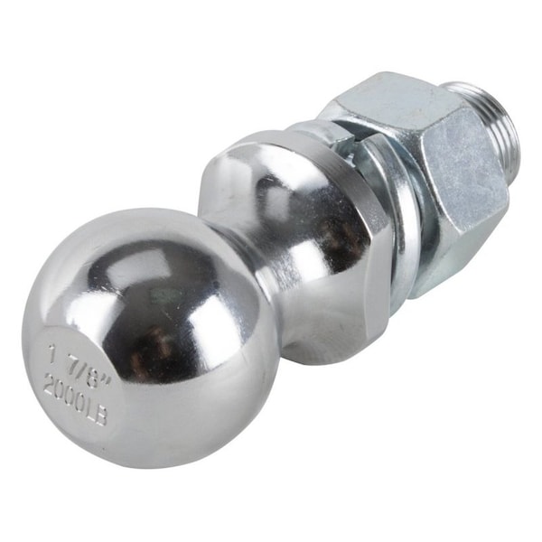 Vulcan Hitch Ball, 1-7/8 in Dia Ball, 1 in Dia Shank, 2,000 lb Gross Towing HBB09 - main
