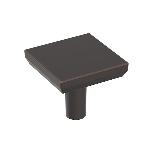 Amerock Chamfered Edge 1-1/16 inch (27mm) Length Oil-Rubbed Bronze Cabinet Knob, 10PK 10VMP37028ORB - main