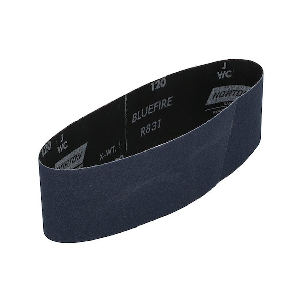 Norton Co ProSand R811/R816/R831 Series Portable Abrasive Belt, 3 in W, 24 in L, 120 Grit, Medium, 2PK 07660768231 - main