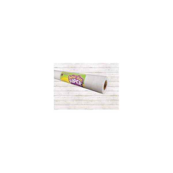 Teacher Created Resources Bulletin Board Roll - Bulletin Board, Poster, Student - 12 ft Height x 48in Width - White Shiplap 77498 - main
