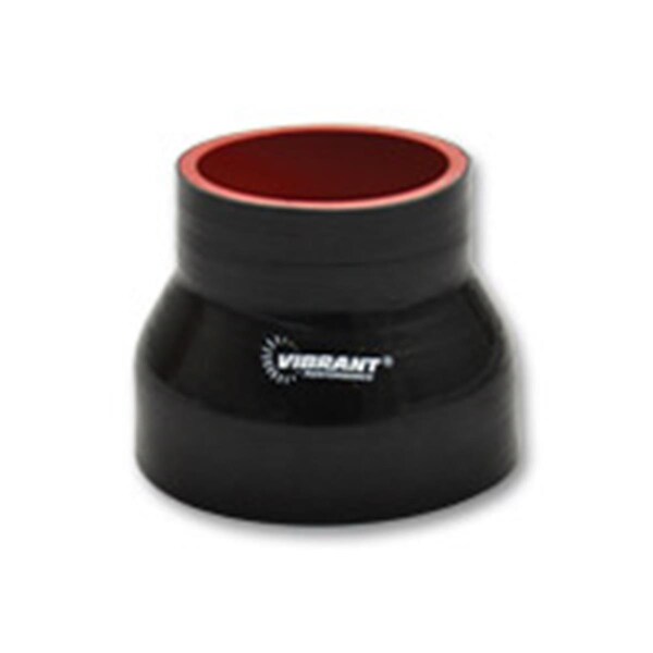 Superjock 4 x 5 in. Inlet x 3 in. long 4 Ply Reinforced Silicone Transition Connector - Black SU3864655 - main