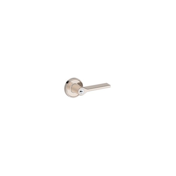 Baldwin Residential Door Levers Keyed Entry Reversible Lifetime Bright Nickel ENANARRR055SMC - main