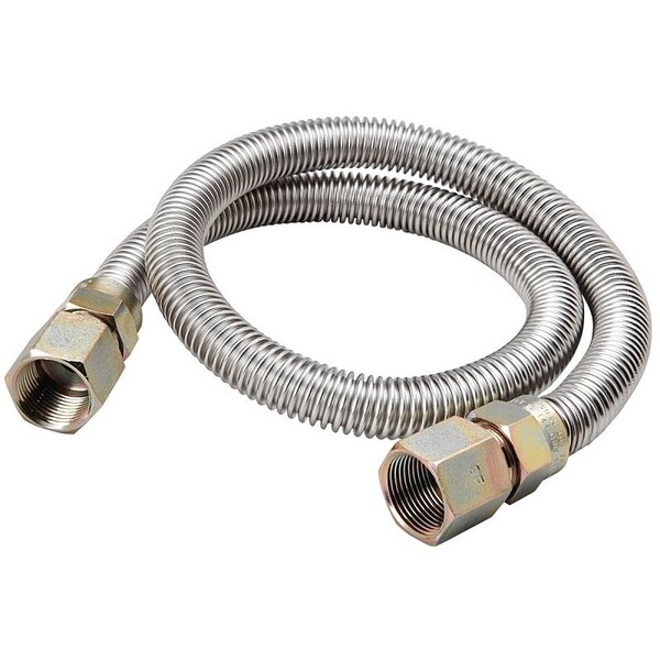 B & K G012SS151536RP Gas Connector, 34 x 34 in FIP, 05 psi, Stainless Steel G012SS151536 - main