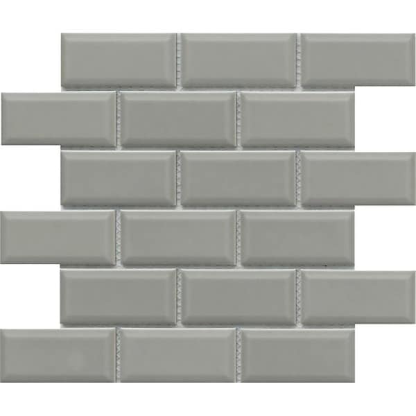 Emser Tile Reward Series Porcelain Mosaic Tile, 12 in L Tile, 11 in W Tile, Pressed Edge, Bevel Pattern, 10PK F27REWADO1112MBV - main