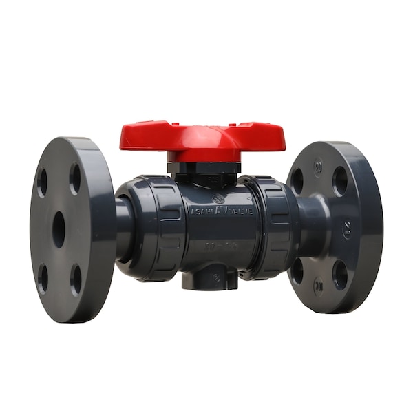 Asahi Valve, Ball, T-21, 1/2", PVC, EPDM, Flanged 1604005 - main