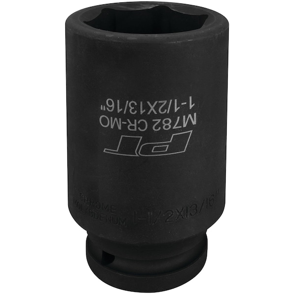 Performance Tool 3/4 Dr. 1-1/2 x 13/16 Sq Budd Socket, Drop Forged, Chrome Moly, Laser Etched M782 - main