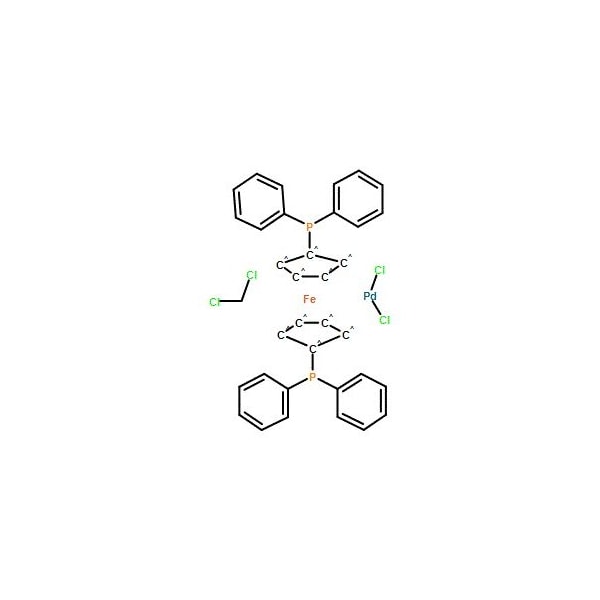 Ak Scientific 1, 1'-Bis(diphenylphosphino)ferrocene-palladium(II)dichloride dichloromethane complex (100g), CAS 95 O190-100g - main