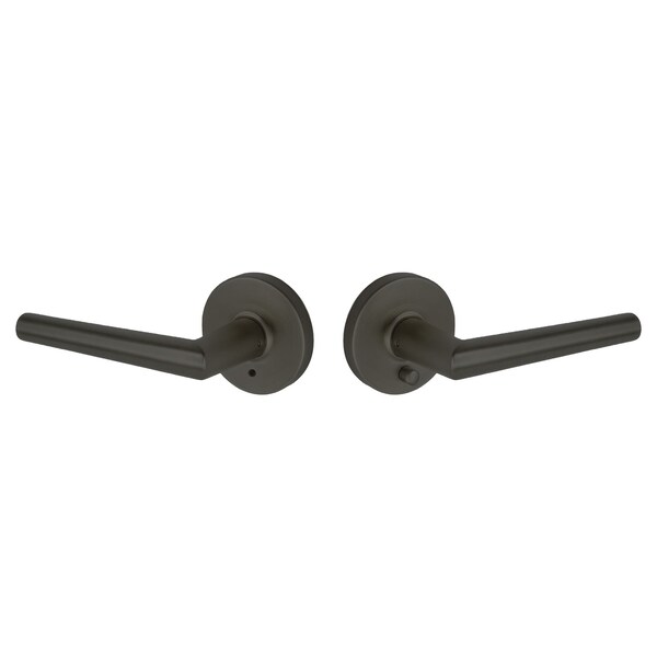 Emtek Residential Door Levers Privacy Matte Black EE3220LENMB - main