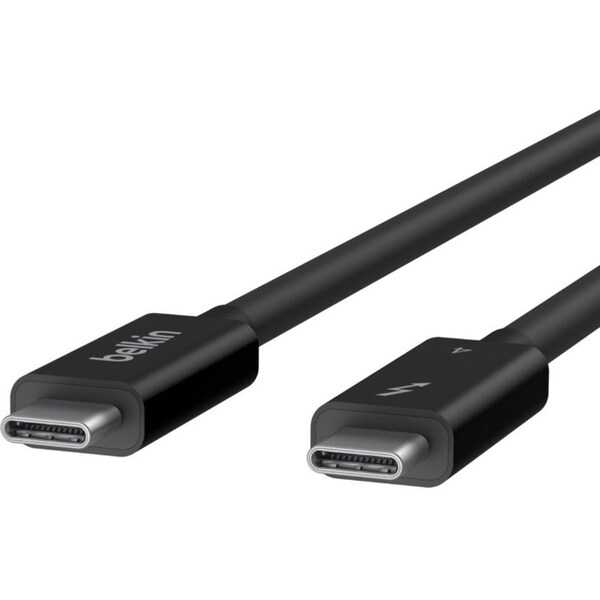 Belkin 100W Thunderbolt 4 USB-C to USB-C Cable - USB 4 - 40Gbps - 8K - 2m/6.6ft - M/M - Black INZ002BT2MBK - main