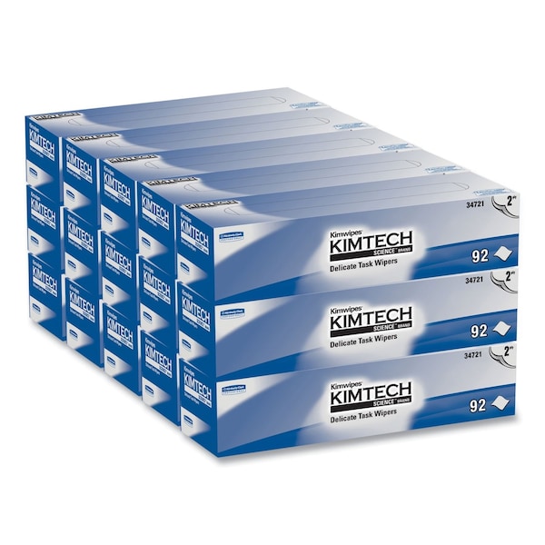Kimtech Kimwipes Delicate Task Wipers, 2-Ply, 14 7/10 x 16 3/5, 90/Box, PK15 34721 - main