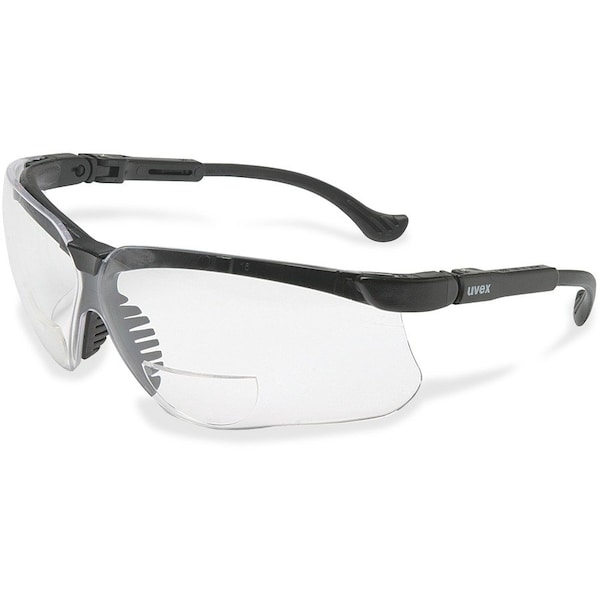 Uvex Safety Glasses, Uncoated, Clear Lens, Black Frame, Half-Frame, 1 PR S3761 - main