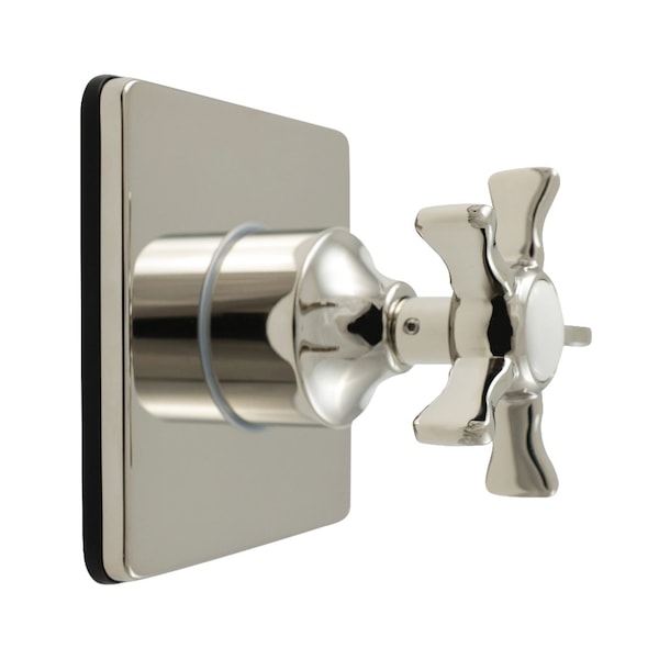 Kingston Brass Single-Handle Three-Way Diverter Valve with Square Trim Kit, Polished Nickel KS3046NX - main