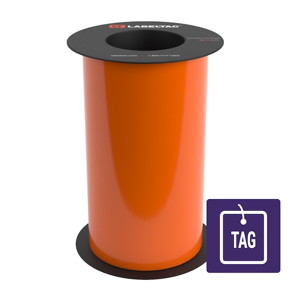 Labeltac Tear-Resistant Tag Stock 9in x 100ft LT9, Orange LT906TAG-C - main
