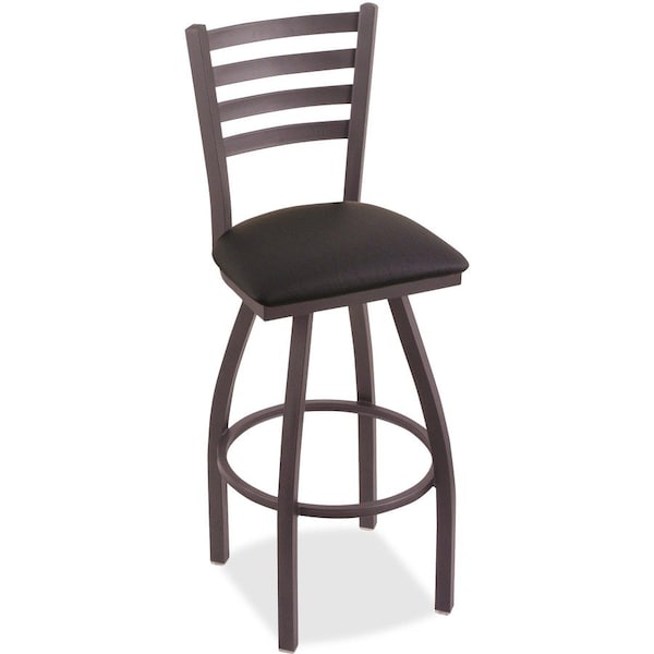 Holland Bar Stool Co 30" Swivel Bar Stool, Pewter Finish, Black Vinyl Seat 41030PWBlkVinyl - main