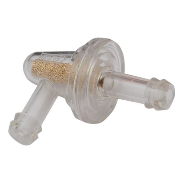 Helix Racing Products Fuel Filter, 1/4In6mm 90 Deg., Lg Dia Conical, Clr W/ Bronze Pellet Sinter 118-9044 - main
