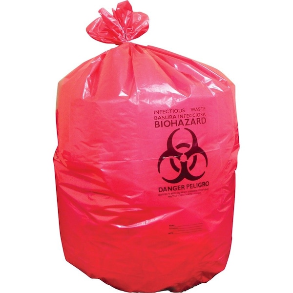 Heritage Bag Trash Bags, 1.30 mil (33 Micron), Red, 200 PK HERA8046PR - main
