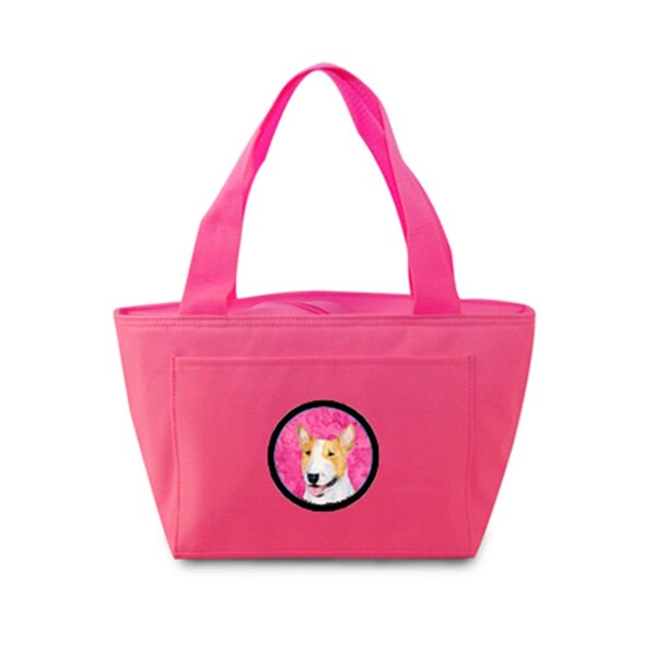 Carolines Treasures Pink Bull Terrier Zippered Insulated School Washable And Stylish Lunch Bag Cooler SS4772-PK-8808 - main