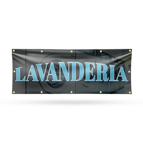 Signmission Lavanderia, 48 Inch x 120 Inch, Vinyl Banner B-120-30725 - main