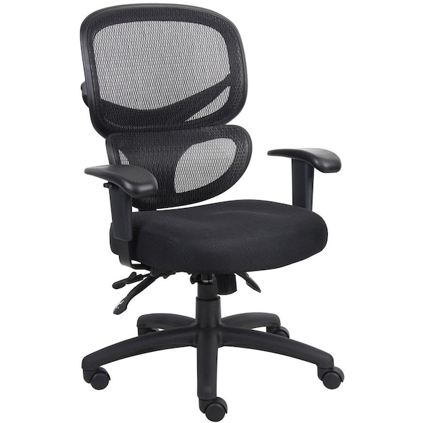 Boss Fabric Task Chair, 21 1/2-, Adjustable, Black B6338 - main