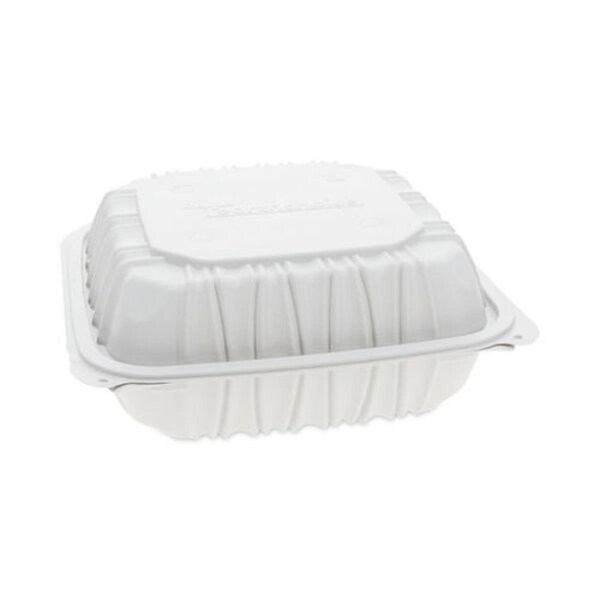 Pactiv White Takeout Container with Lid PCTYCNW0851 - main