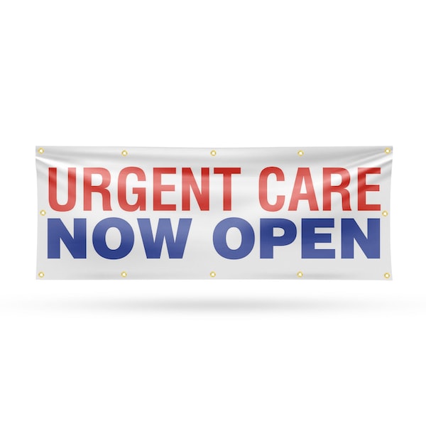Signmission Urgent Care Now Open, 48 Inch x 120 Inch, Vinyl Banner B-120-30900 - main