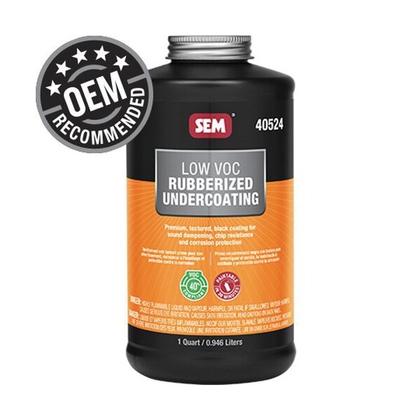 Sem Low VOC Rubberized Undercoating, 1 quart Can, Black, Liquid 40524 - main