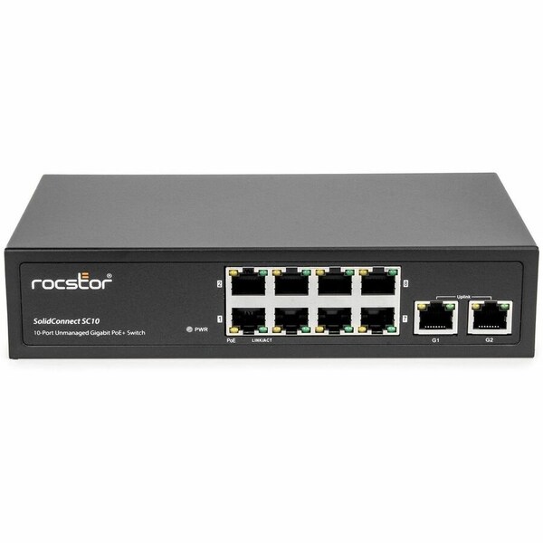 Rocstor SOLIDCONNECT SC10 8-PORT POE+ GIGABIT UN Y10S006-B1 - main