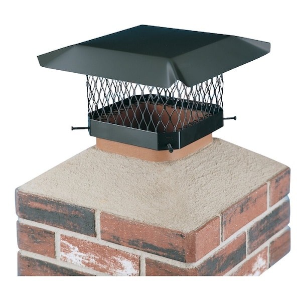 Shelter 13'' x 13'' Black Galvanized Steel Chimney Cap SC1313 - main